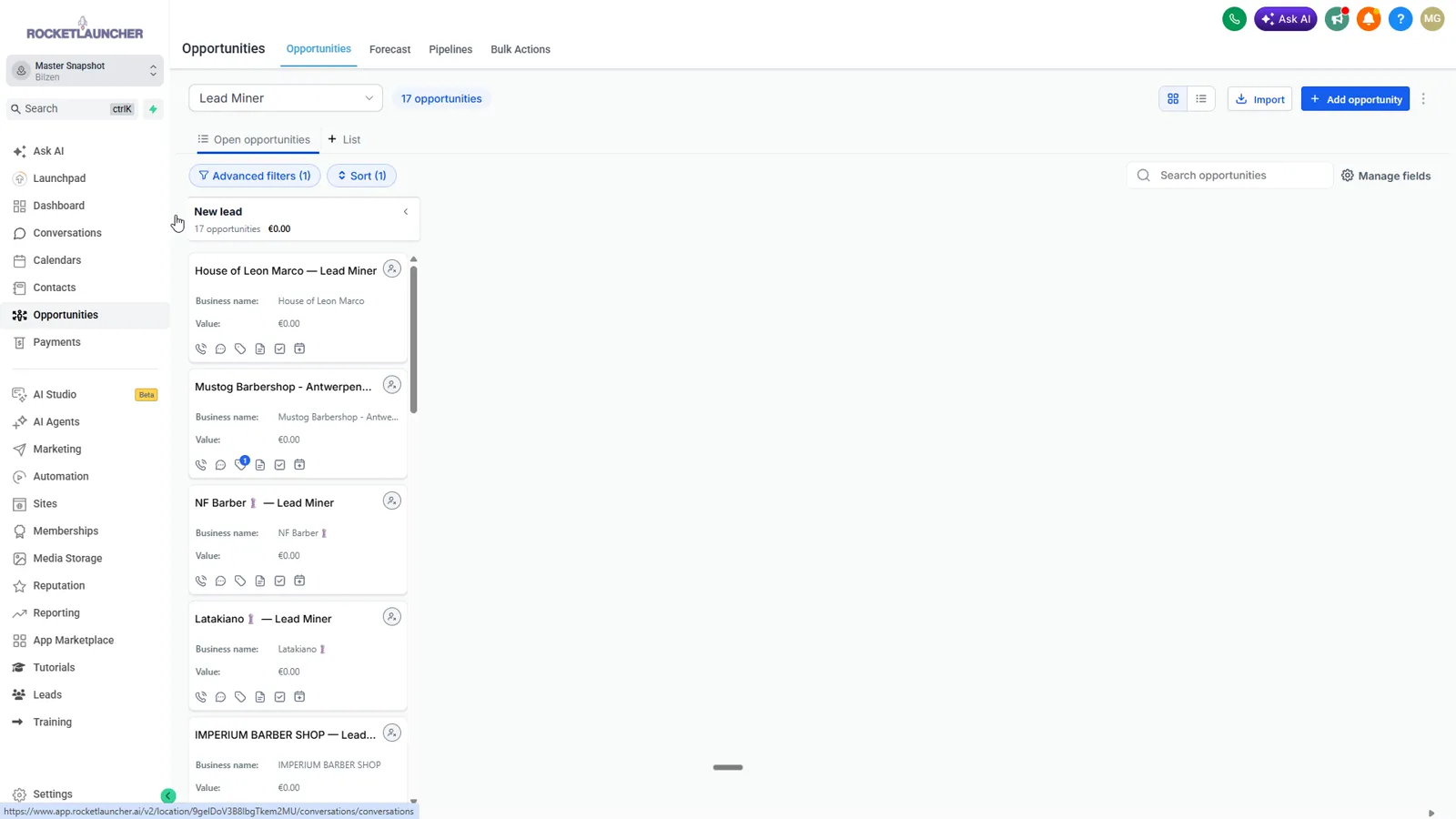 Google Maps business leads syncing into GoHighLevel contacts