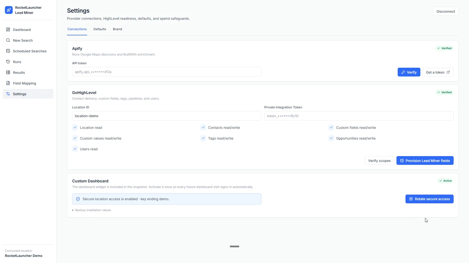 Installing the RocketLauncher lead generation system into a GoHighLevel account